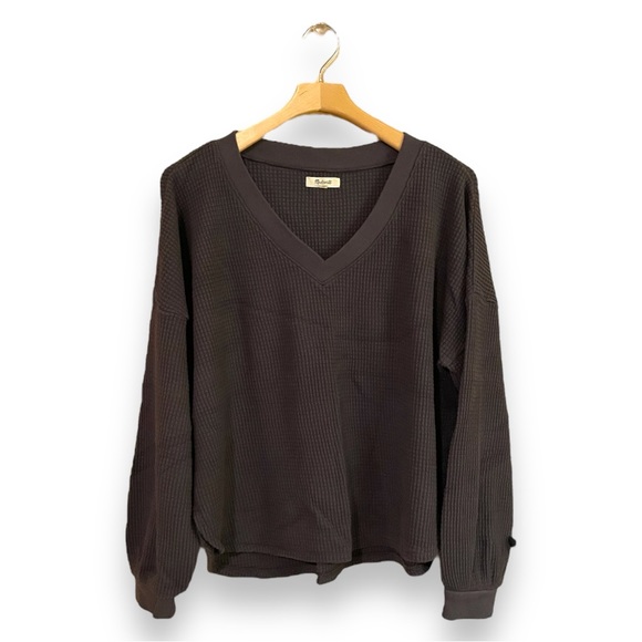 Madewell Sweaters - Madewell Waffle Weave V-Neck Sweater